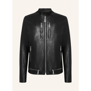 PHILIPP PLEIN Leather Moto Jacket