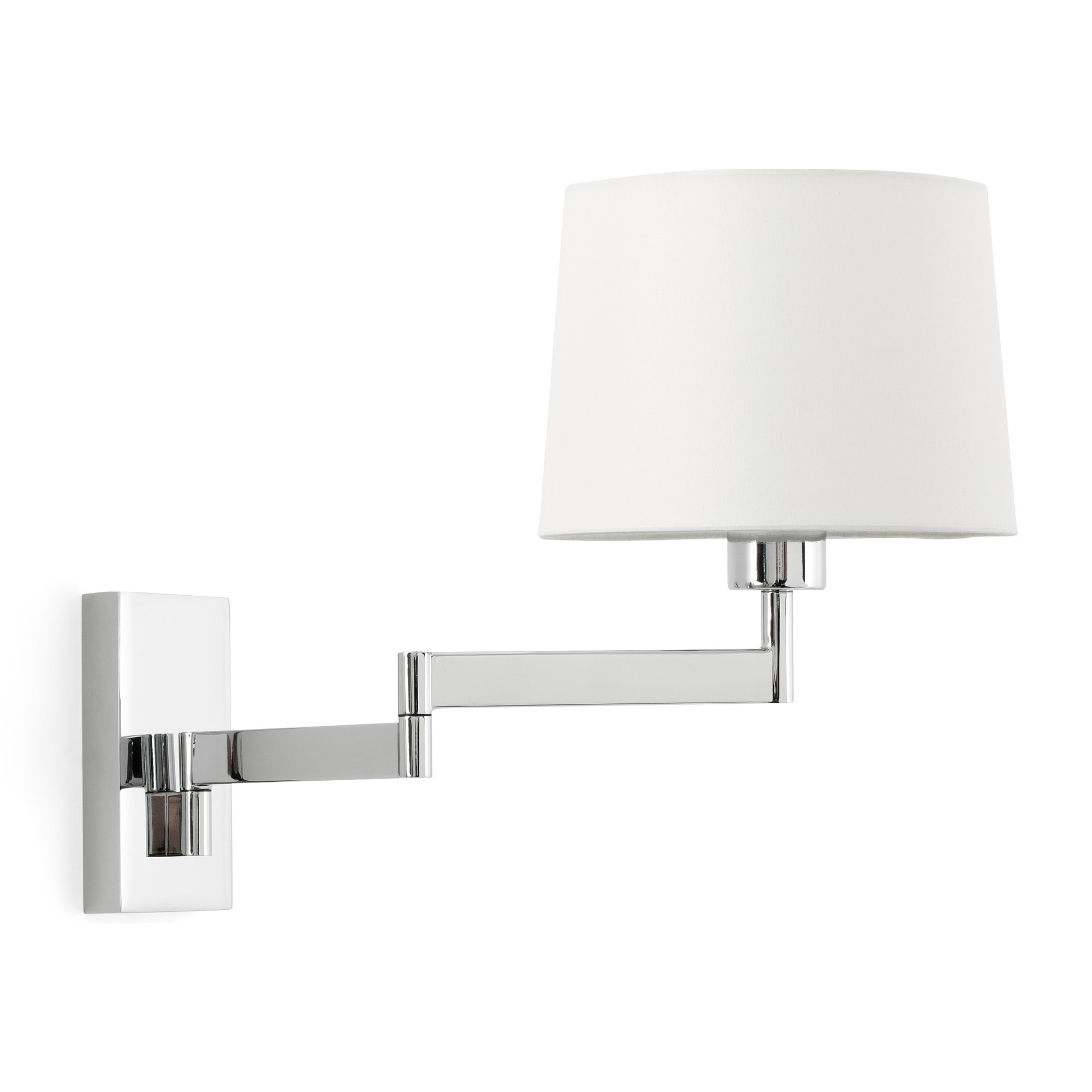 ARTIS Lampe applique avec bras articulé chrome/blanc