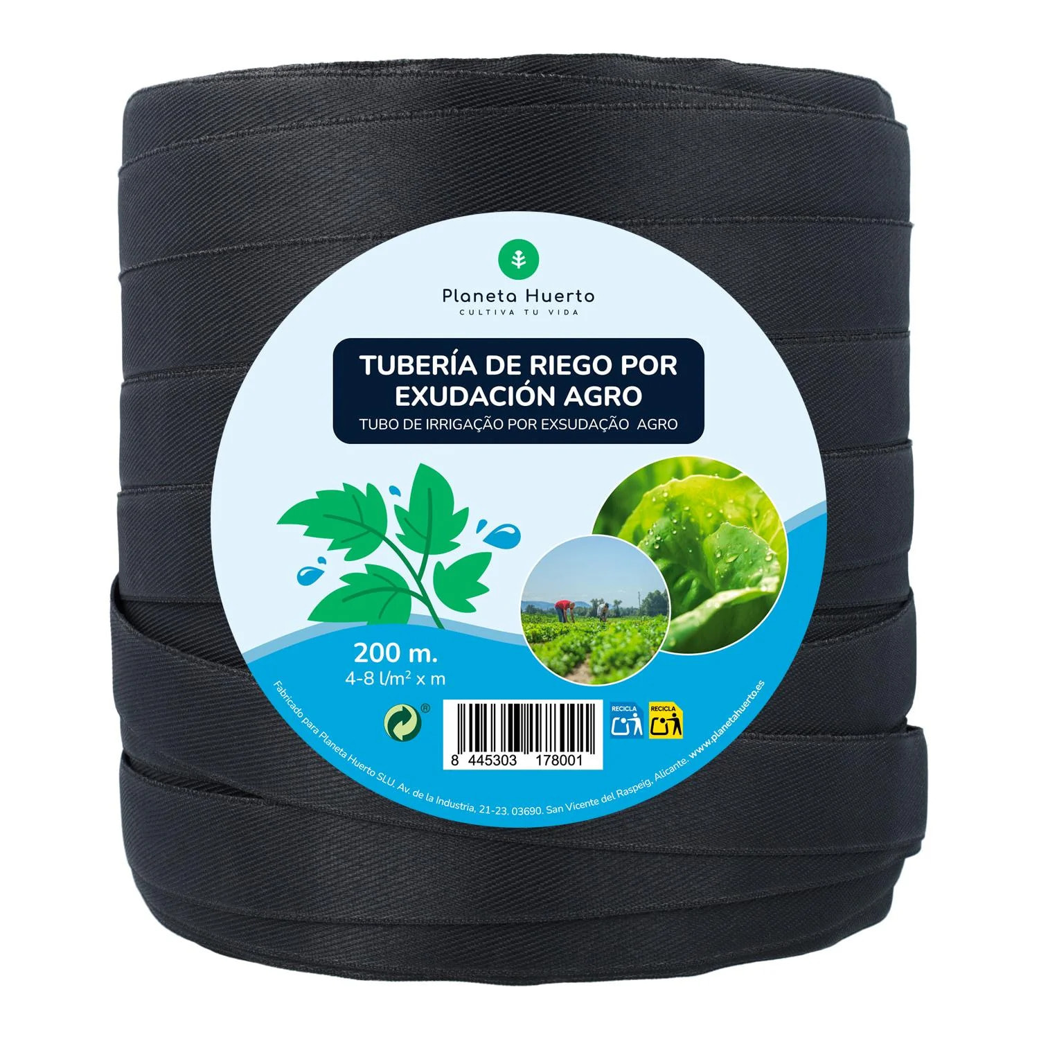 Tubería de Riego por Exudación en Rollo Agro Planeta Huerto 200 m