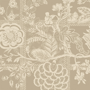 Serviette pur lin motif jacquard beige Scarlett naturel