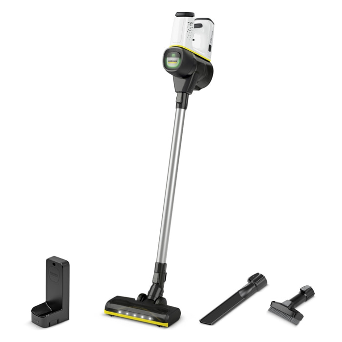 Aspirateur balai sans fil Karcher VC 6 Cordless purFamily Blanc - Autonomie 50 min- Filtre HEPA- Spécial Famille
