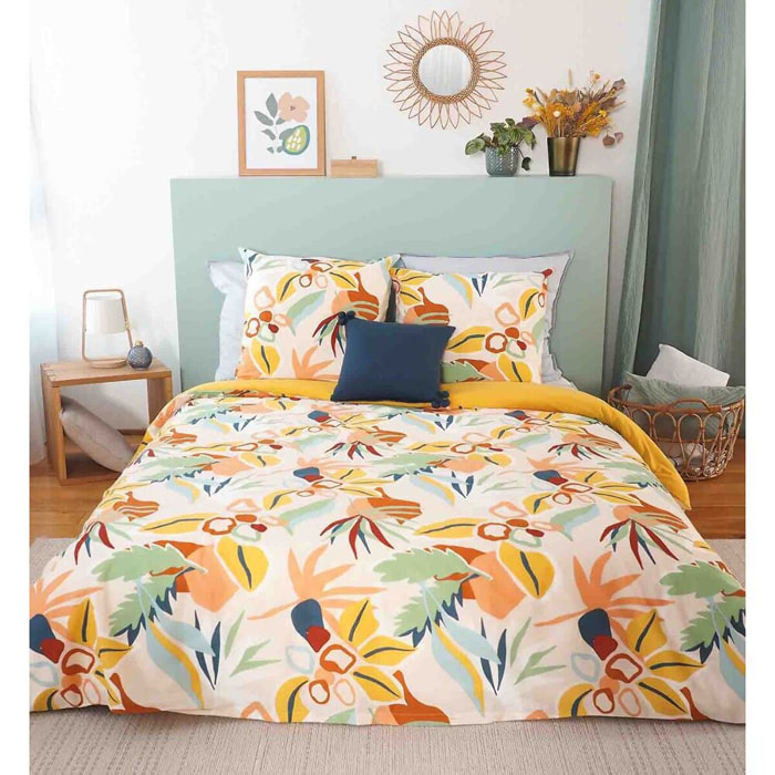 Parure Housse De Couette 3pcs 100% Coton 57 Fils Lucia