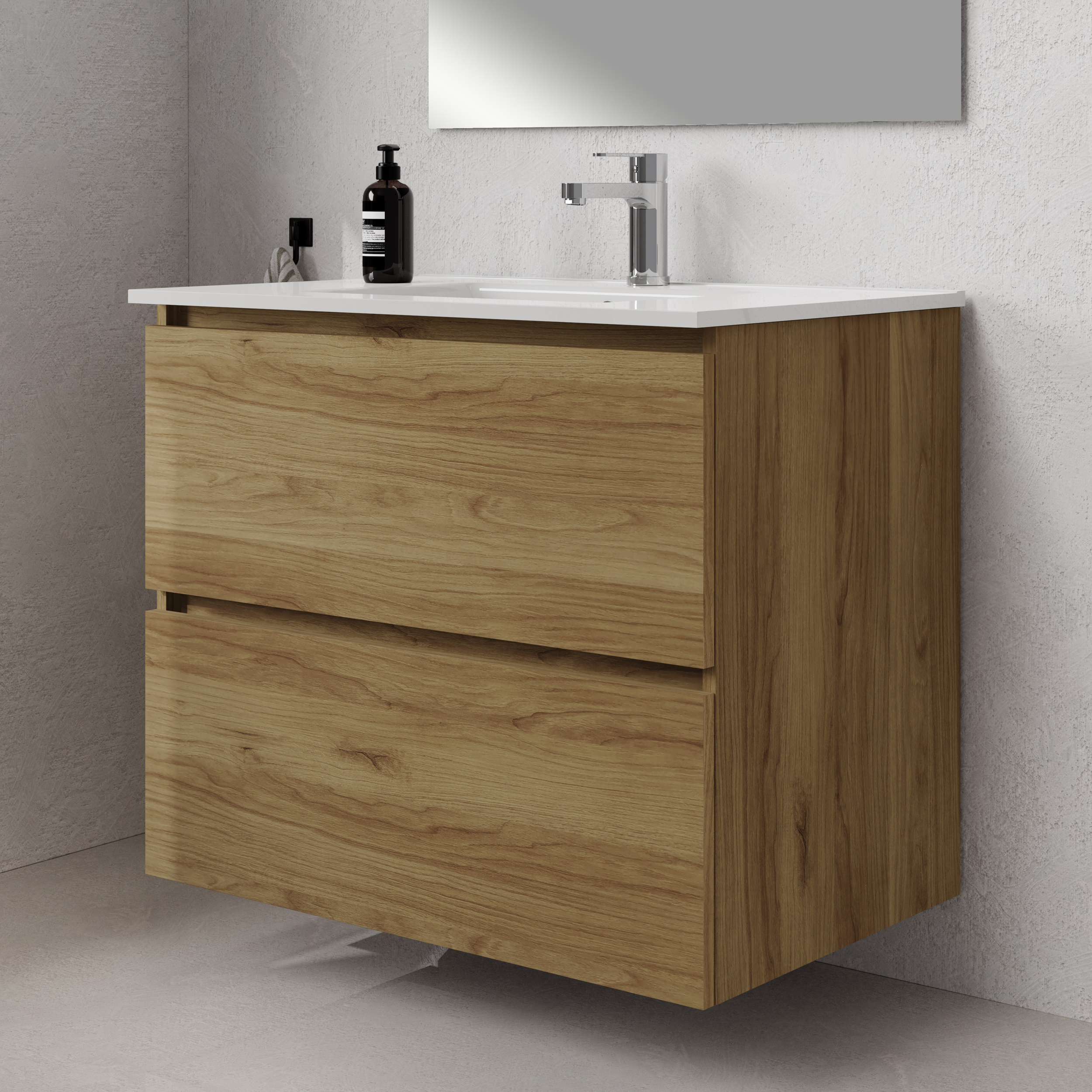 Ensemble de salle de bain SEA Alday, 80cm, Bois Teck