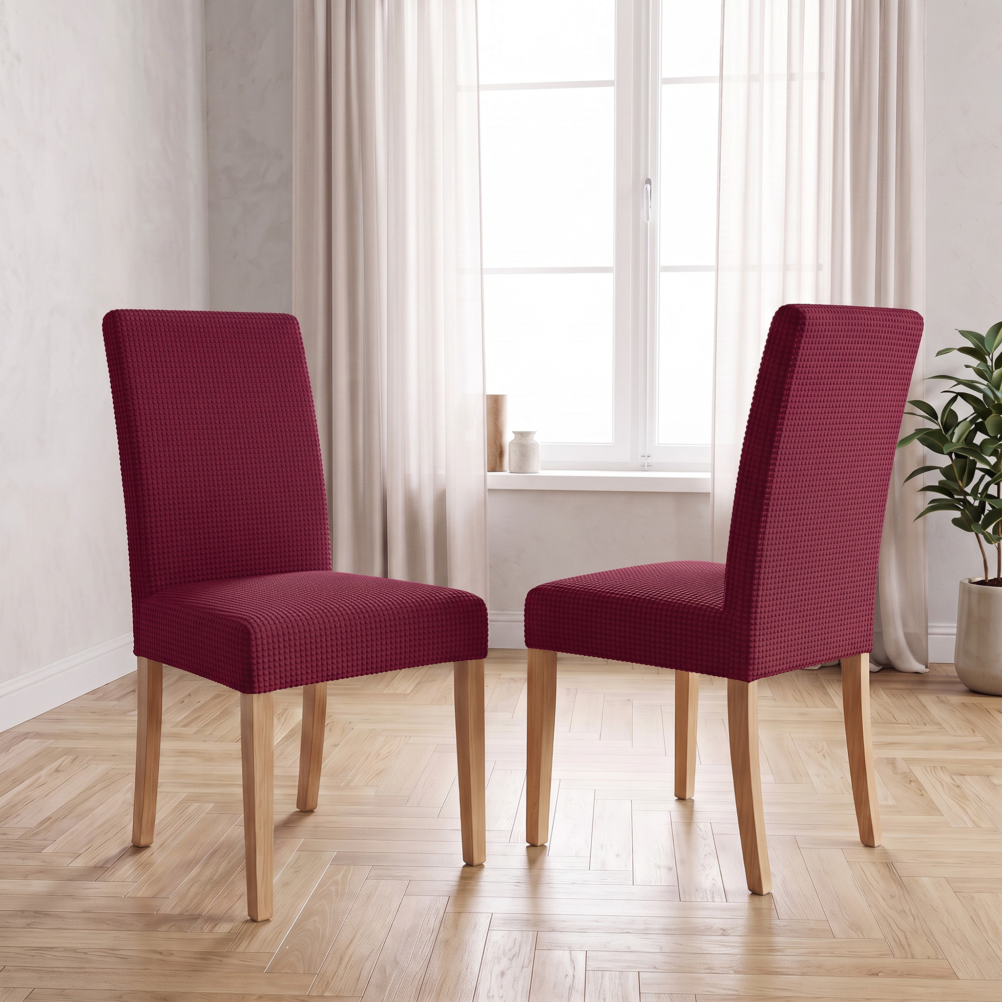 COPPIA VESTISEDIA CON SCHIENALE LESLIE, Microfibra/Elastan - BORDEAUX