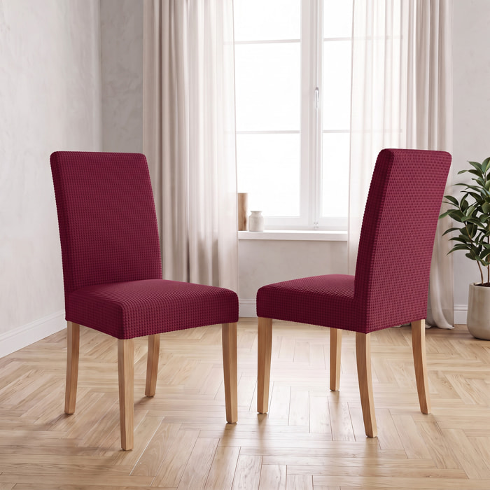 COPPIA VESTISEDIA CON SCHIENALE LESLIE, Microfibra/Elastan - BORDEAUX