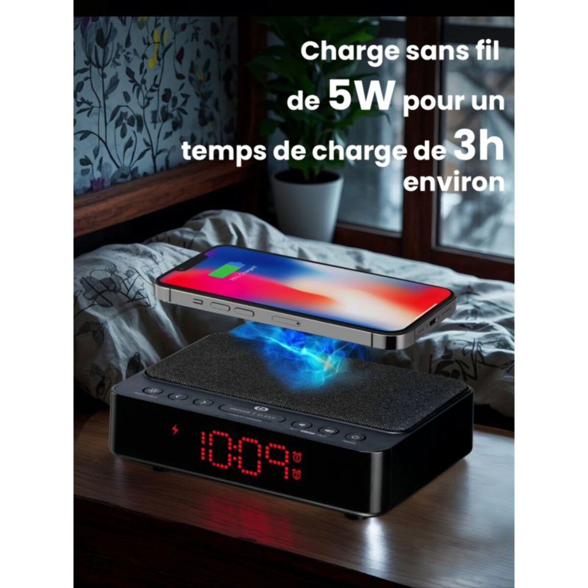 Radio réveil ESSENTIELB RRVI-100 Charge Induction