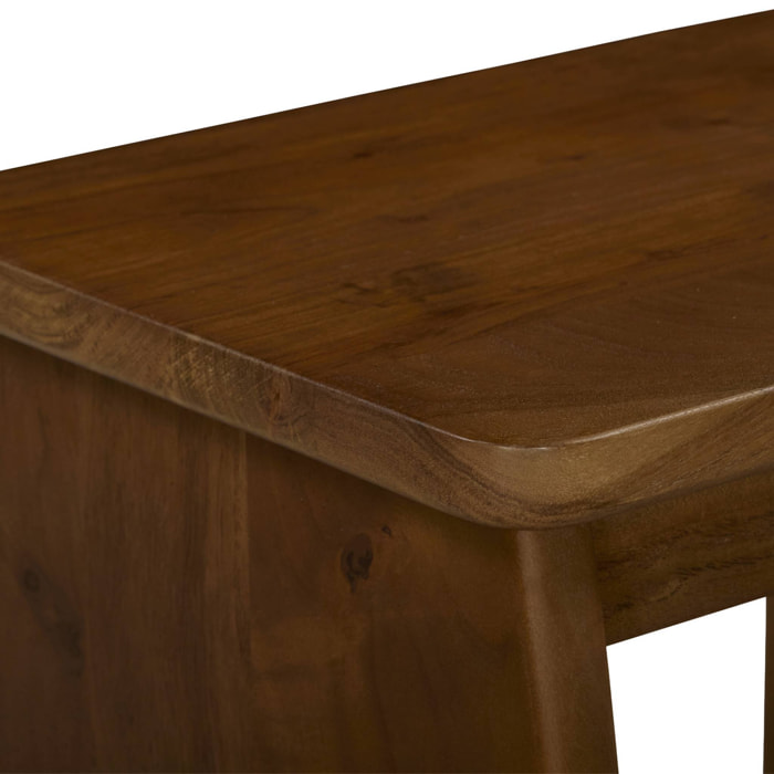 Table de chevet, table d'appoint exotique bois d'acacia (lot de 2) ASHA