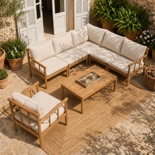 Salon de jardin 6 places en bois d’acacia certifié FSC NAKHON