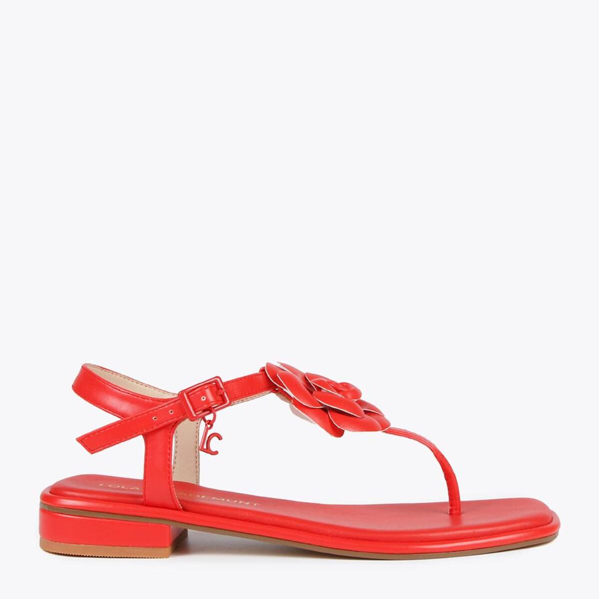 Sandali con fascetta infradito e fiore