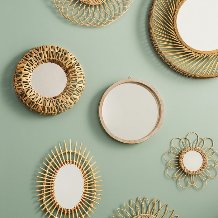 Espejo trenzado Beatriz diám. Ø45x6