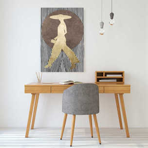 Tableau silhouette femme à chapeau Toile imprimée