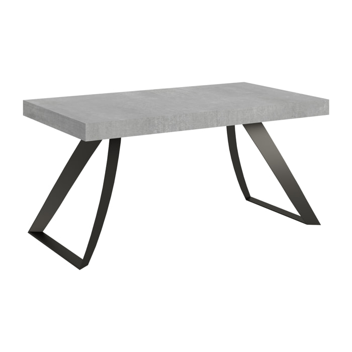 Mesa extensible 90x160/420 cm Proxy Cemento estructura Antracita