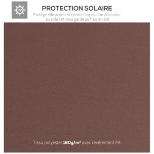 Toile de Rechange pour Pavillon Tonnelle Tente Polyester Haute Densité Imperméabilisé 180 g/m² 3 x 4 m Chocolat
