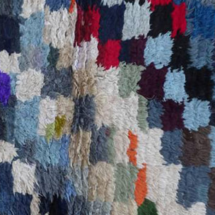 Authentique tapis berbère fait main en tissu recyclé GASE