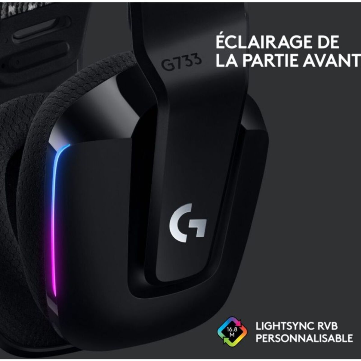 Casque gamer LOGITECH G733 Lightspeed Black