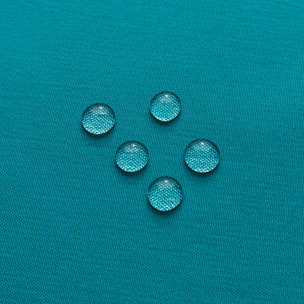 Nappe carrée et enduite antitache - Bleu Paon