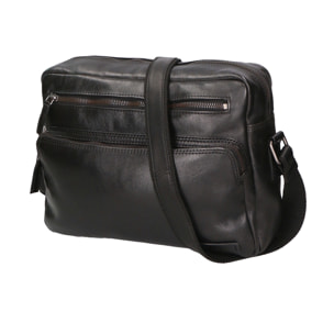 Borsa a tracolla unisex in vera pelle - Modello False - 100% pelle di vacchetta - 31.0 x 23.0 x 11.0 cm