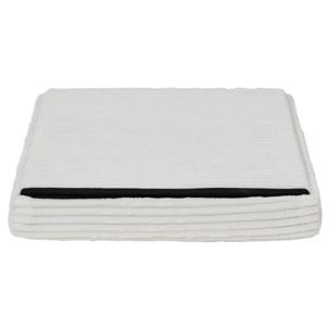 Coffre Pouf Pliable Cotele Scott Beige