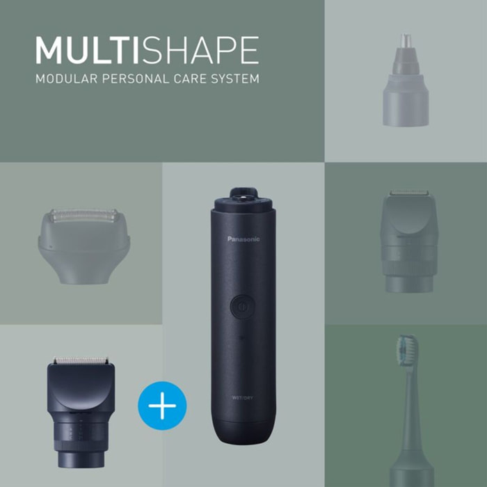 Tondeuse multi usages PANASONIC Multishape ER-CKL2-A301, molette réglable, 58 hauteurs de coupe, précision 0,5 mm, autonomie 70 mn