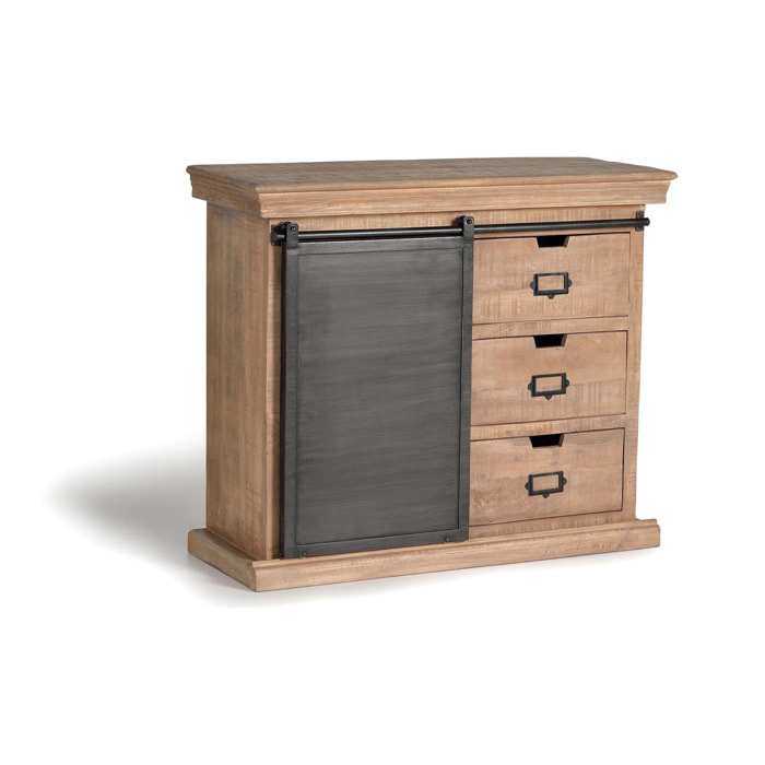 Mueble auxiliar - madera y metal - 85x100x40cm