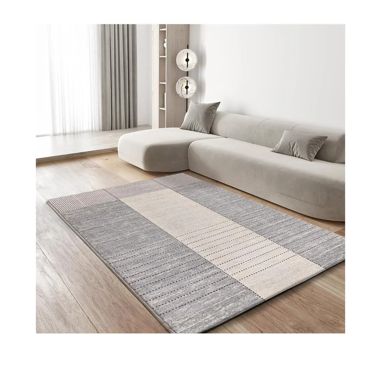 CRAFT Alfombra moderna en tonos grises, varias medidas disponibles