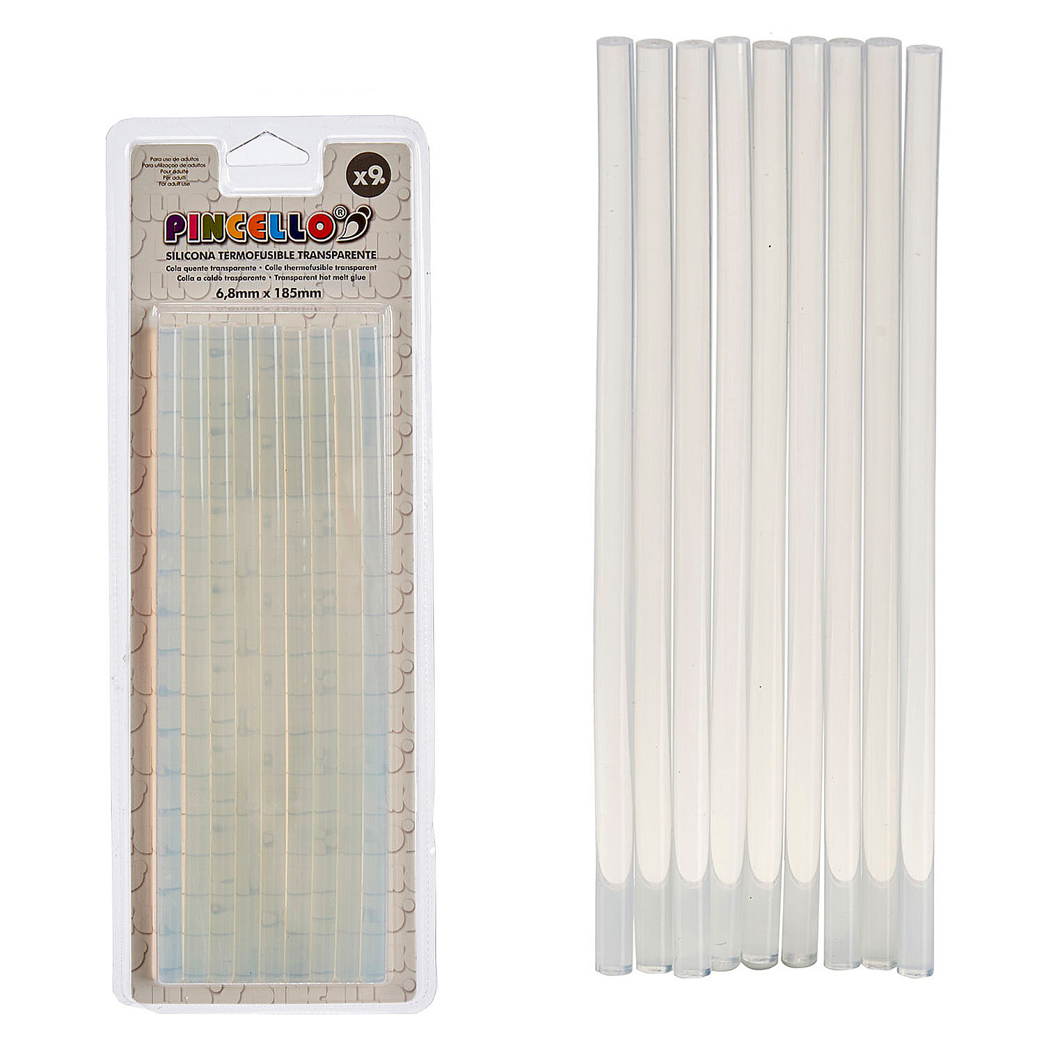 Set de 9 barras de silicona.