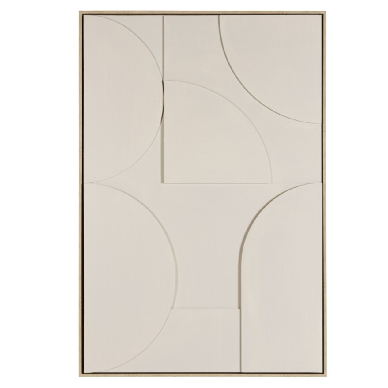 HOMER - Décoration murale 83x123cm formes abstraites beiges en relief