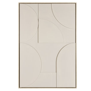 HOMER - Décoration murale 83x123cm formes abstraites beiges en relief