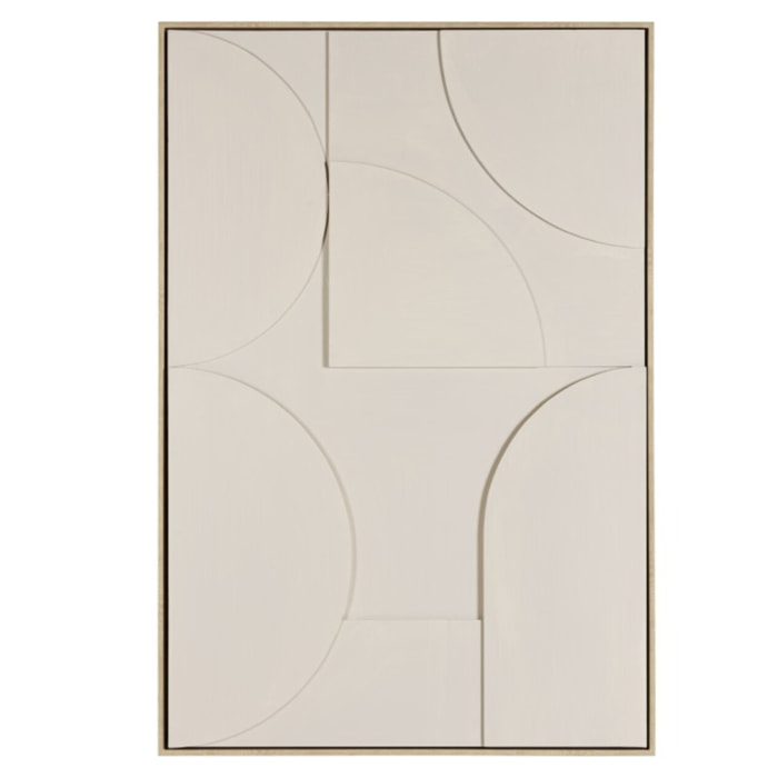 HOMER - Décoration murale 83x123cm formes abstraites beiges en relief