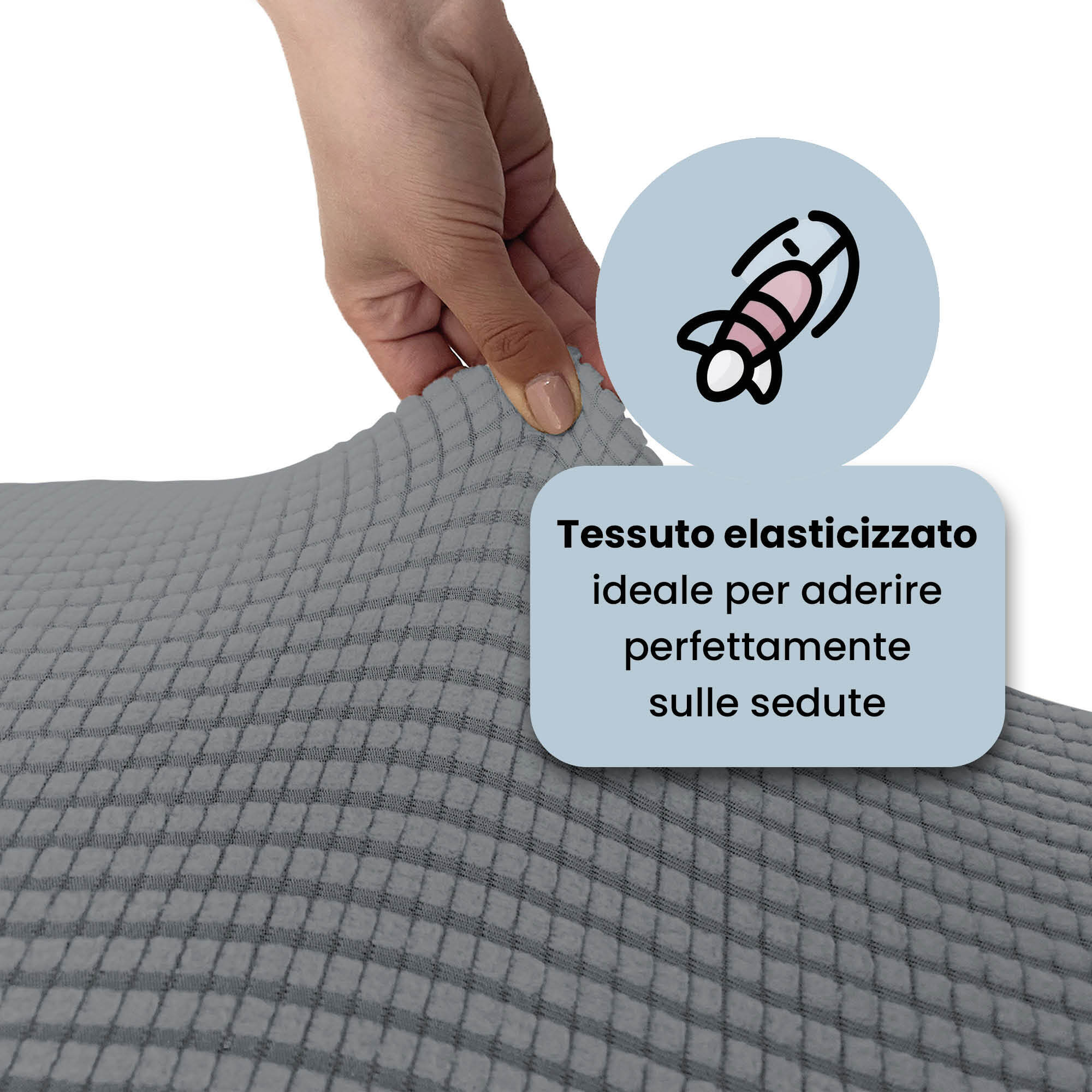 COPPIA VESTISEDIA CON SCHIENALE LESLIE, Microfibra/Elastan - GRIGIO SCURO