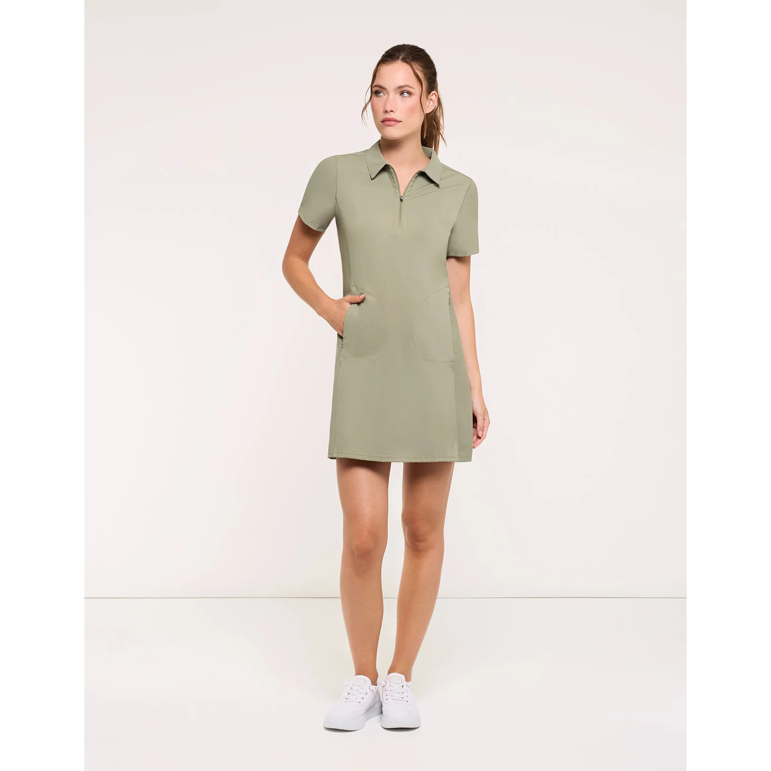 Vestido Corto Caqui - Veka