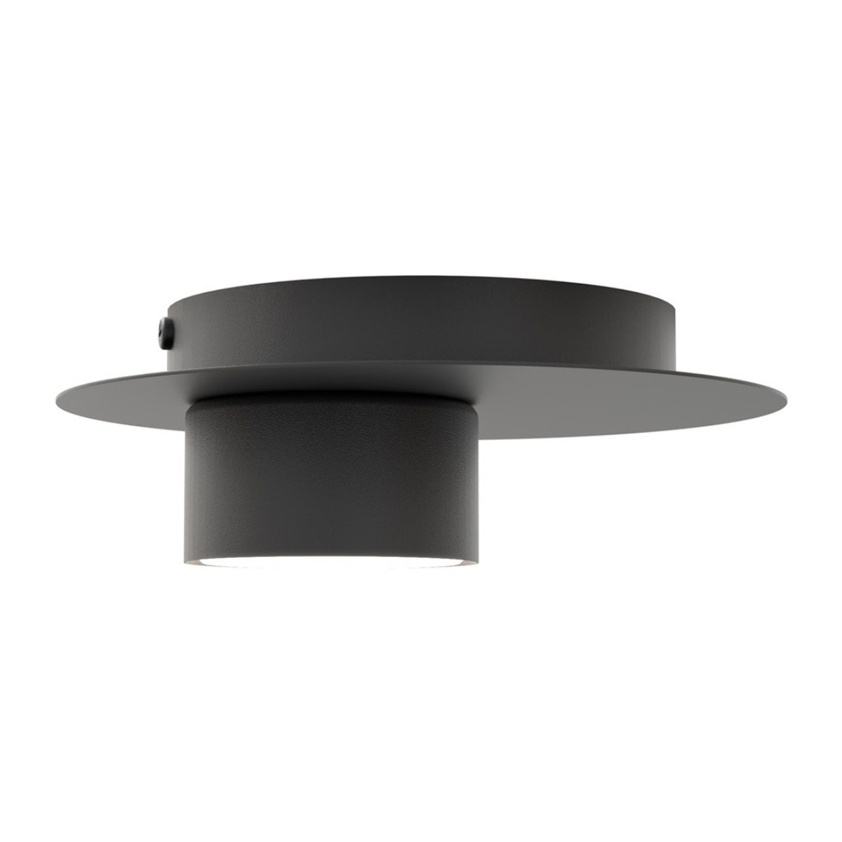 Lampada da soffitto Bolx in acciaio nero opaco