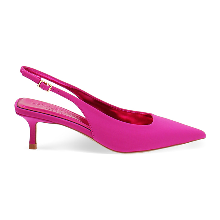 Zapato de salón fucsia tacón 5 cm