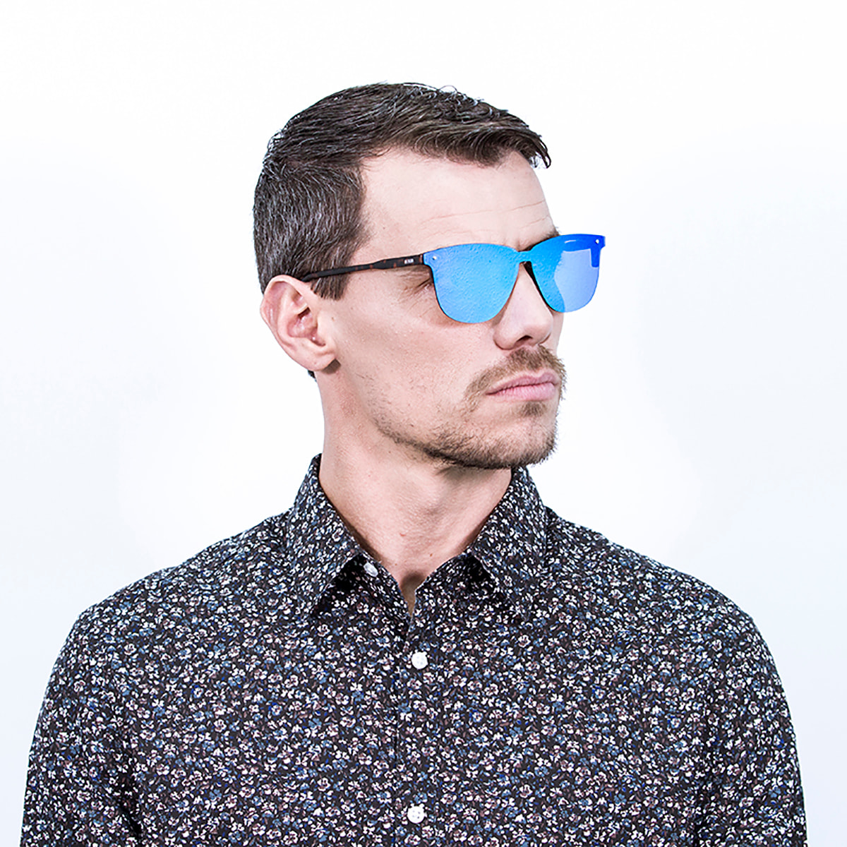 Gafas de sol OCEAN LAFITENIA - Negro mate / Plana revo azul cielo
