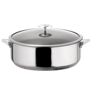 Eclipse - Sauteuse de 28 cm con revestimiento cerámico y tapa