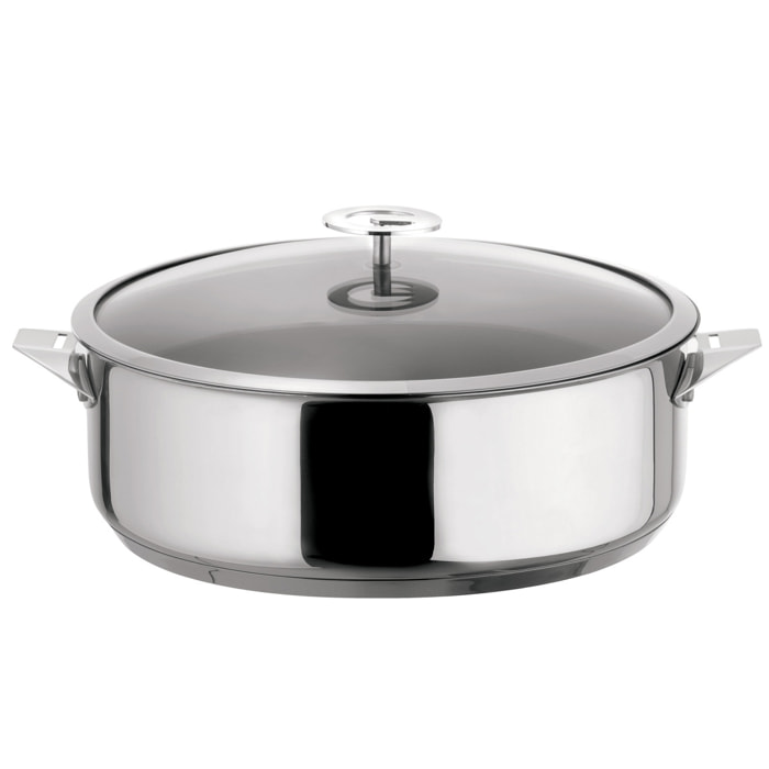 Eclipse - Sauteuse de 28 cm con revestimiento cerámico y tapa