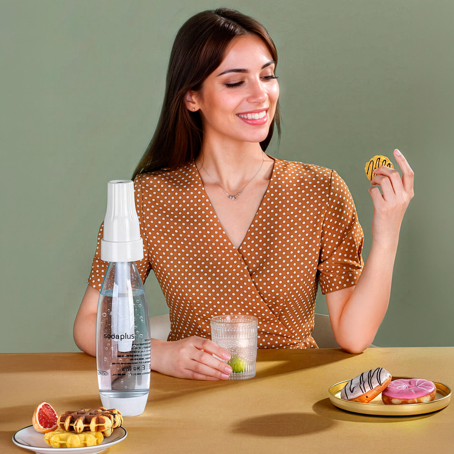 Máquina portátil de 1000 ml para hacer agua con gas y bebidas carbonatadas.