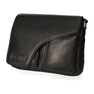 Borsa a tracolla da uomo In Vera pelle Made in Italy 24x30x10 cm