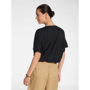 Elena Mirò - T-shirt scollo a V - Nero