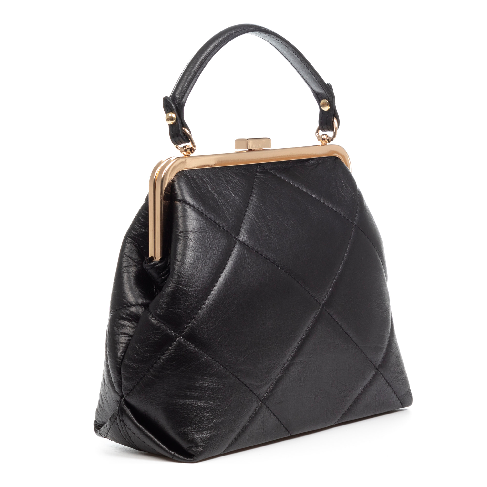 Borsa da donna Arienzo. Vera pelle trapuntata sauvage.