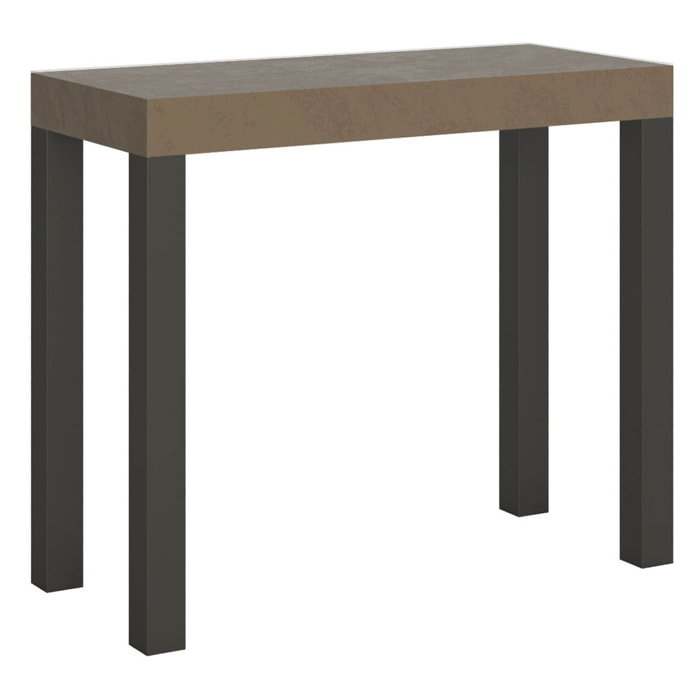 Consolle allungabile 90x40/196 cm Everyday Small Tortora telaio Antracite