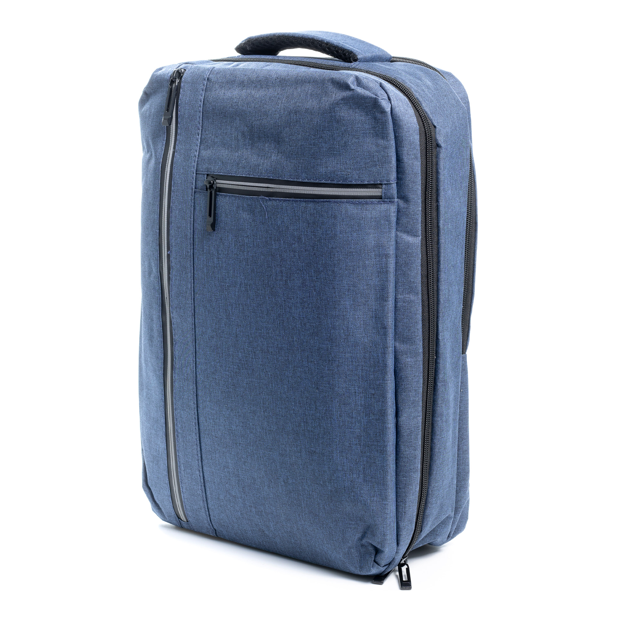 Zaino da cabina multiscomparto, porta laptop 17". Adattabile a Trolley. Presa USB esterna nascosta.