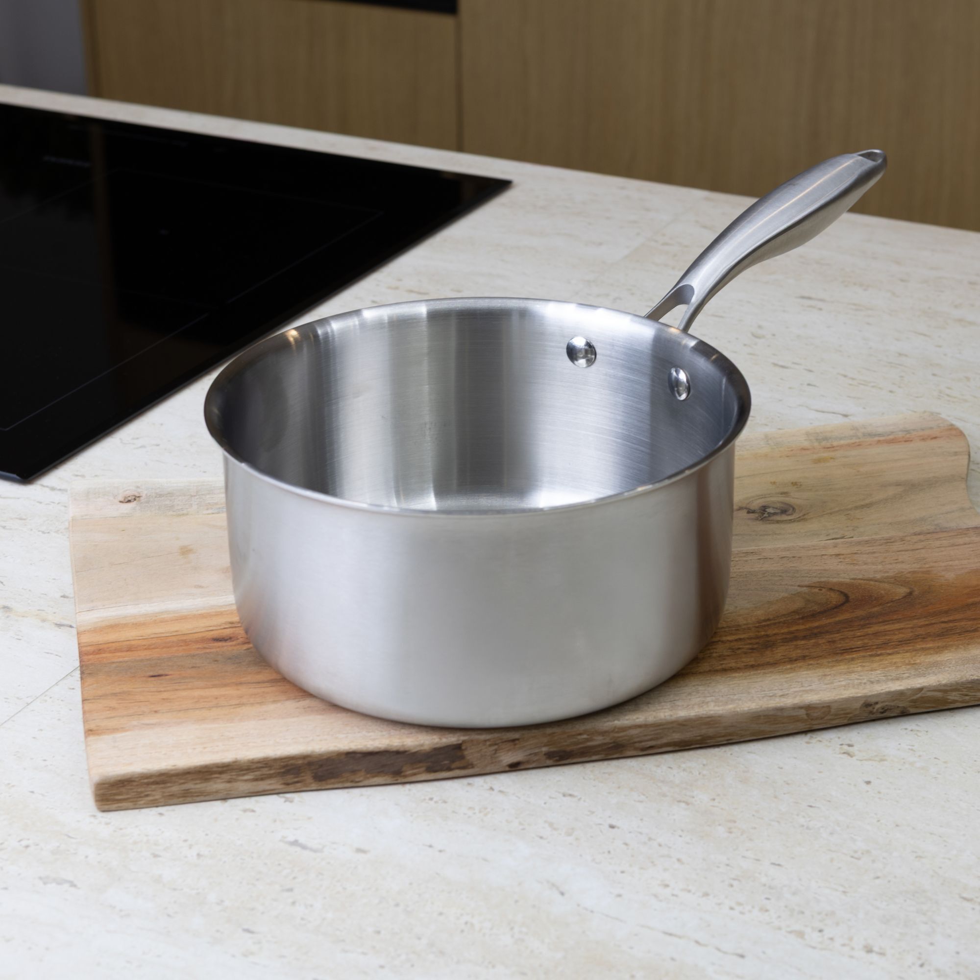 Casserole en acier inoxydable 20cm - tous feux TRINOX