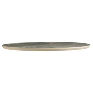 ICARE - Ensemble n°1: table bistrot D70cm pliable en céramique marbré vert