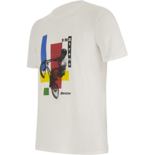 T-Shirt Bmx Urban - Uci Official - Bianco - Uomo
