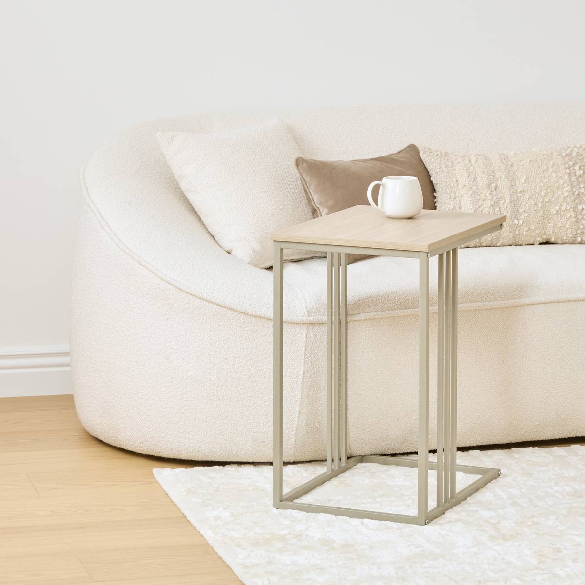 Bout de canapé Duna rectangulaire H.58cm beige