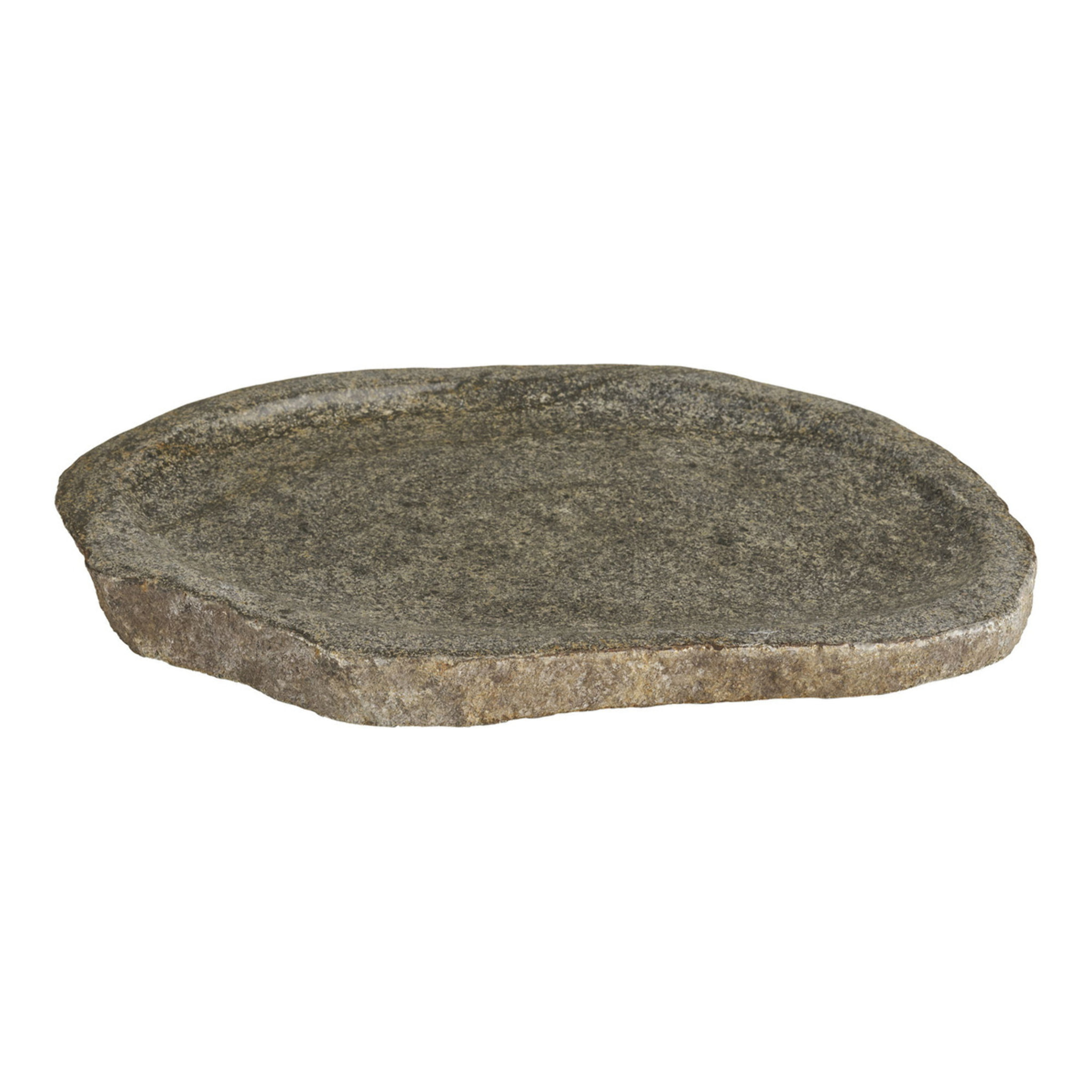 Vassoio da bagno Gara in pietra riverstone naturale 30x25 cm
