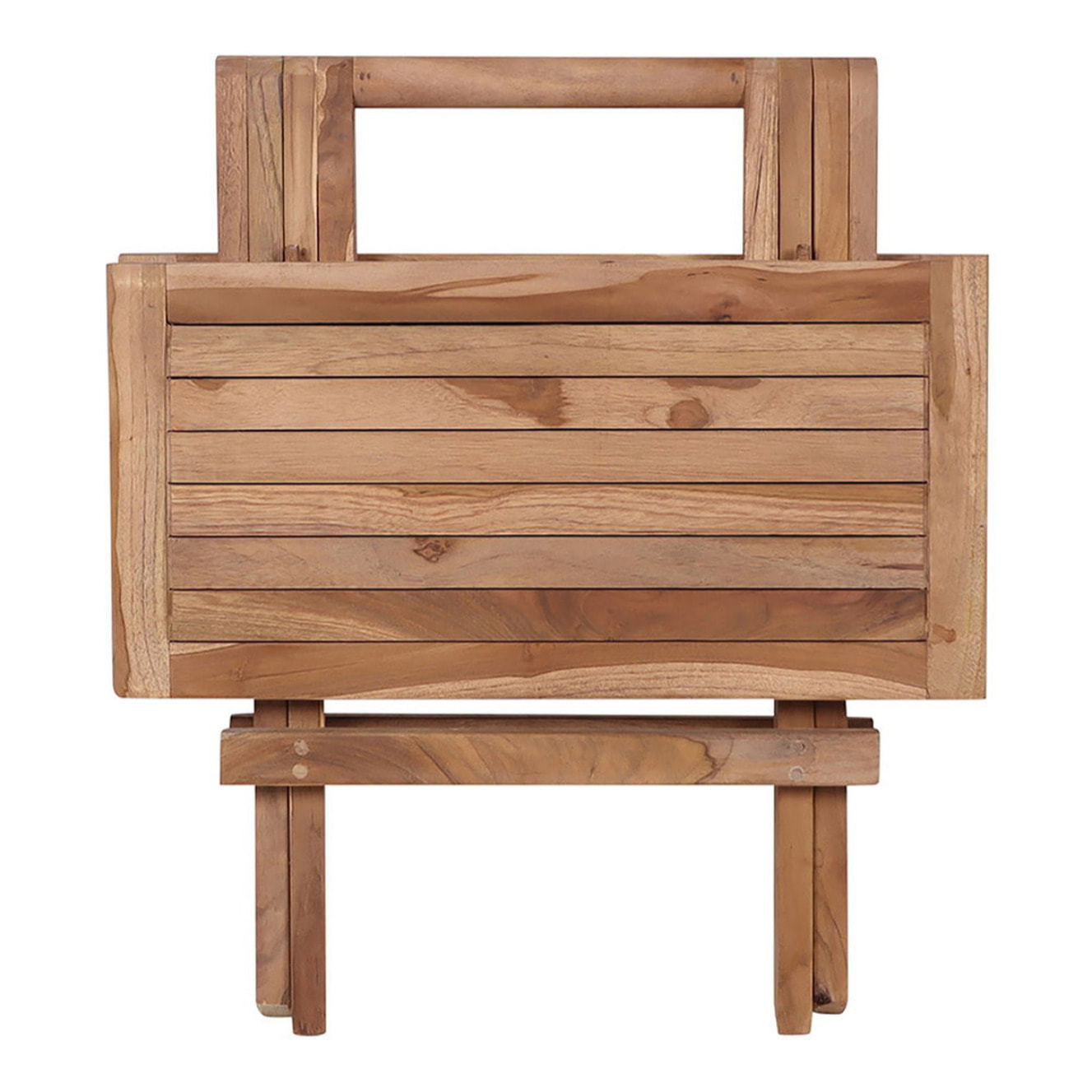 Tavolino da esterno Bilbao in teak naturale 50x50x50 cm