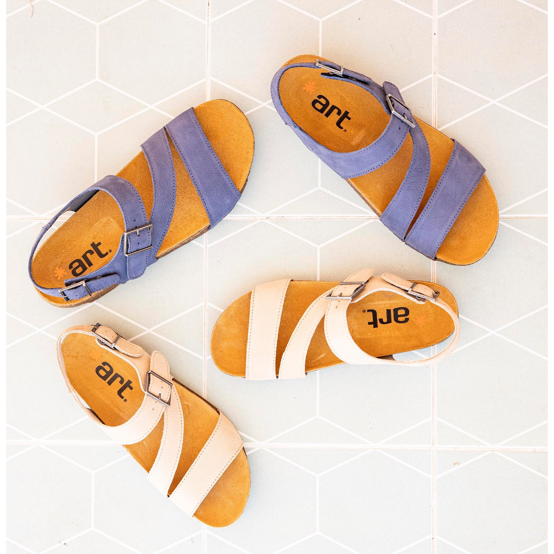 Sandalias 0999 NOBUCK CREAM / I BREATHE color Cream