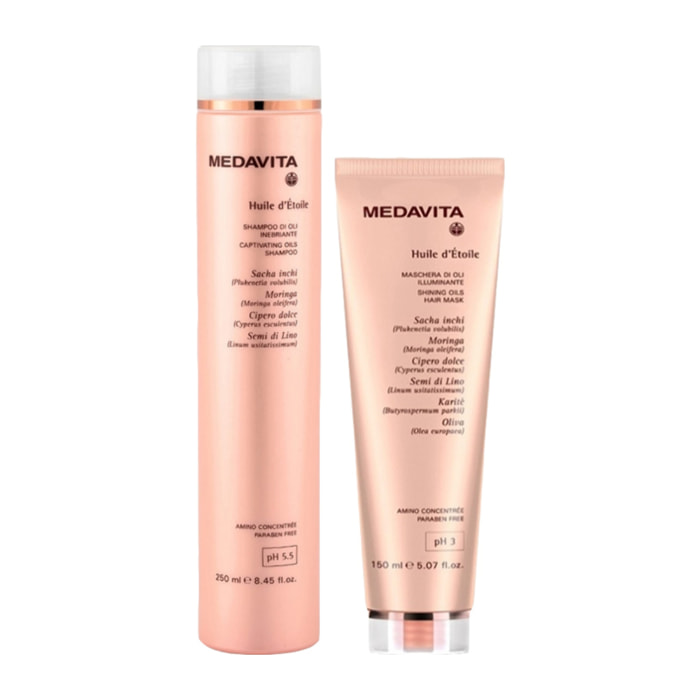 MEDAVITA Kit Huile D'Etoile Shampoo 250ml + Maschera 150ml